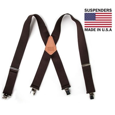 画像1: サスペンダー クリップ式（ブラウン）/M&F Western Products Clip Suspenders(Brown)