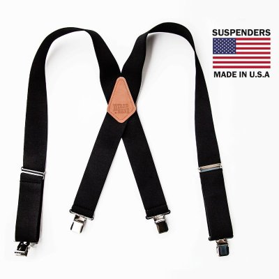 画像1: サスペンダー クリップ式（ブラック）/M&F Western Products Clip Suspenders(N8510001 Black)