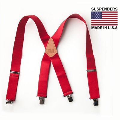画像1: サスペンダー クリップ式（レッド）/M&F Western Products Clip Suspenders(Red)