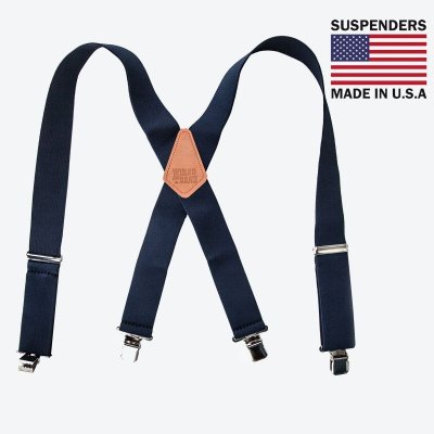 画像1: サスペンダー クリップ式（ネイビー）/M&F Western Products Clip Suspenders(Navy)