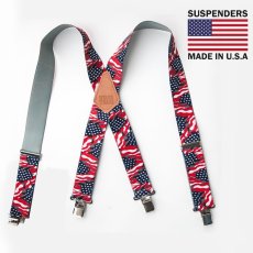 画像1: サスペンダー クリップ式（アメリカンフラッグ）/M&F Western Products Clip Suspenders(N8510404 Red/White/Blue) (1)