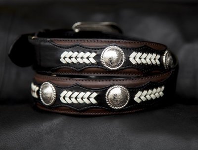 画像2: ノコナ ツートン コンチョ ウエスタン ベルト（ブラウン・ブラック）/Nocona Hired Hand Western Belt(Brown/Black)