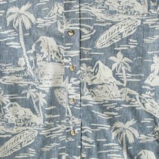 画像3: RJC ロバート・J・クランシー ハワイアン シャツ リバースプリント（ライトブルー・ホワイト）/RJC Hawaiian Shirt (3)