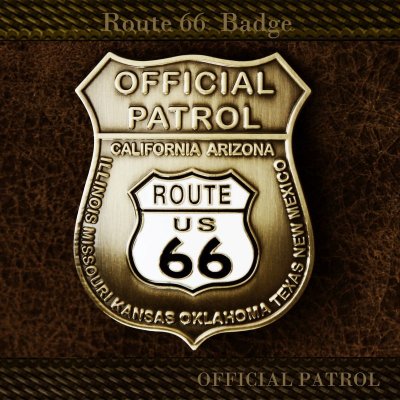 画像1: ルート66  オフィシャルパトロール バッジ/Route 66 Badge