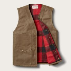 画像2: フィルソン マッキーノウールラインド ティンクロス クルーザー ベスト（ダークタン）XS/Filson Lined Cruiser Vest(Dark Tan) (2)