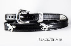 画像3: ハット バンド ランニング ホース（ブラック）/Hat Band Leather w/Running Horses(Black) (3)