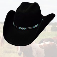 画像1: ブルハイド カウボーイハット シークレットメッセージ（ブラック）/Bullhide Cowboy Hat Secret Message(Black) (1)