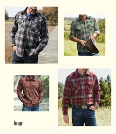 画像4: ペンドルトン  ピュアーヴァ－ジンウール ウエスタンシャツ（ブルー・ブラウンストライプ）M/Pendleton Western Shirt(Blue/Brown Stripe) (4)