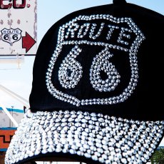 画像2: ルート66 ラインストーン キャップ（ブラック）/Route 66 Rhinestones Cap(Black) (2)