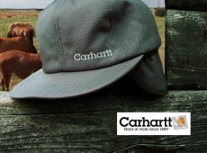 画像2: カーハート ロゴ イヤーフラップ キャップ（グレー）/Carhartt Cap(Logo/Gray) (2)