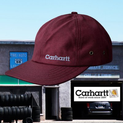 画像1: カーハート ロゴ キャップ（ワイン）/Carhartt Logo Cap(Wine)