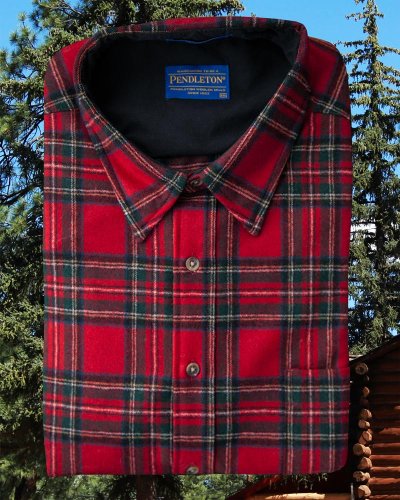 画像1: ペンドルトン ウール シャツ・ロッジ シャツ（長袖・スチュワートレッドタータン）/Pendleton Lodge Shirt (Stewart Red Tartan)