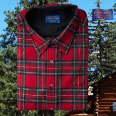 画像1: ペンドルトン ウール シャツ・ロッジ シャツ（長袖・スチュワートレッドタータン）/Pendleton Lodge Shirt (Stewart Red Tartan) (1)