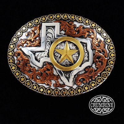 画像1: クラムライン スター テキサス ウエスタン ベルト バックル/Crumrine Belt Buckle Star/Texas