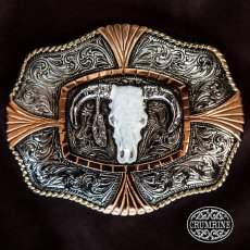 画像1: クラムライン ウエスタン ベルト バックル ステアースカル/Crumrine Belt Buckle Steer Skull (1)