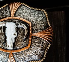 画像2: クラムライン ウエスタン ベルト バックル ステアースカル/Crumrine Belt Buckle Steer Skull (2)