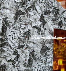 画像2: トミーバハマ シルク ハワイアン シャツ・アロハシャツ（半袖・グレイ/ブラック）/Tommy Bahama Short Sleeve Hawaiian Shirt(Grey/Black) (2)