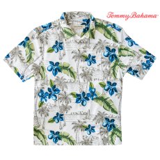 画像1: トミーバハマ シルク ハワイアン シャツ・アロハシャツ（半袖・クリーム）S/Tommy Bahama Short Sleeve Hawaiian Shirt(Cream) (1)