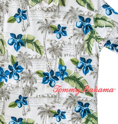 画像2: トミーバハマ シルク ハワイアン シャツ・アロハシャツ（半袖・クリーム）S/Tommy Bahama Short Sleeve Hawaiian Shirt(Cream)