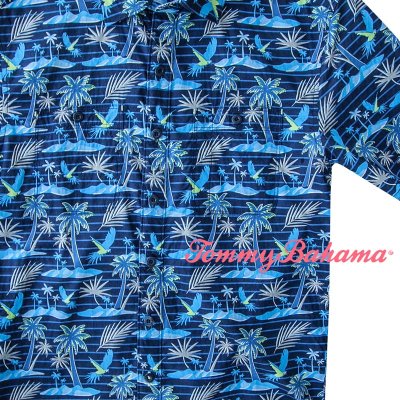 画像2: トミーバハマ パームツリー トロピカル 半袖シャツ（ブルー）XS/Tommy Bahama Short Sleeve Shirt(Blue)