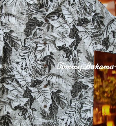 画像2: トミーバハマ シルク ハワイアン シャツ・アロハシャツ（半袖・グレイ/ブラック）/Tommy Bahama Short Sleeve Hawaiian Shirt(Grey/Black)