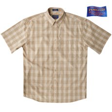 画像2: ペンドルトン 半袖 シャツ（タン/ブルー）/Pendleton Plaid Shortsleeve Shirt(Tan) (2)