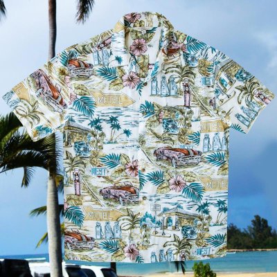 画像1: バケーション ハワイアン シャツ（ナチュラル）M/Short Sleeve Hawaiian Shirt(Natural)