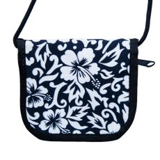 画像1: アロハ ウォレット（ネイビー・ハイビスカス）/Zip Purse(Hibiscus/Navy) (1)