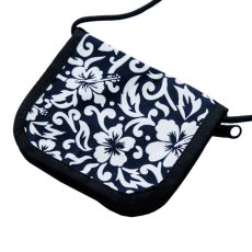 画像1: アロハ ウォレット（ネイビー・ハイビスカス）/Zip Purse(Hibiscus/Navy) (1)