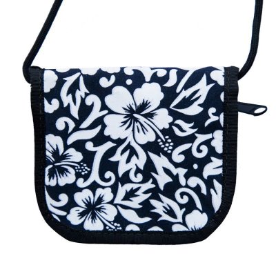 画像1: アロハ ウォレット（ネイビー・ハイビスカス）/Zip Purse(Hibiscus/Navy)