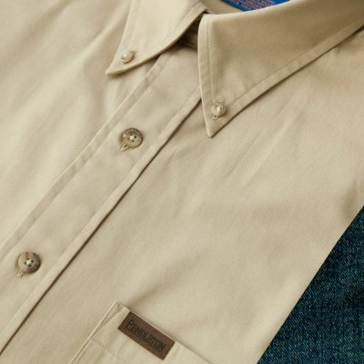 画像1: ペンドルトン 半袖 シャツ（タン）/Pendleton Plain Shortsleeve Shirt(Tan)