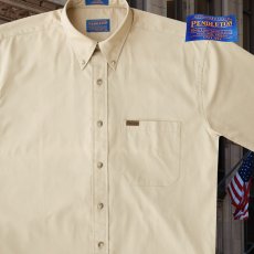 画像1: ペンドルトン 半袖 シャツ（タン）/Pendleton Plain Shortsleeve Shirt(Tan) (1)