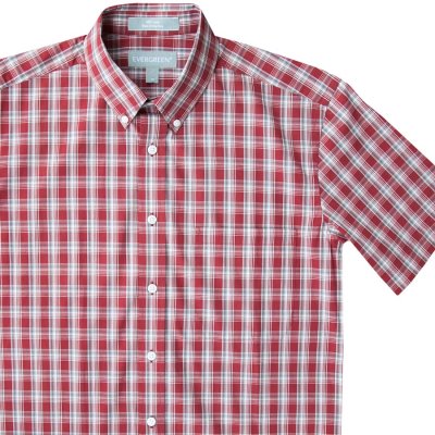 画像2: エバグリーン 半袖 シャツ（バーガンディー）/Evergreen Plaid Shortsleeve Shirt