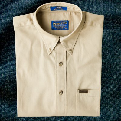 画像2: ペンドルトン 半袖 シャツ（タン）/Pendleton Plain Shortsleeve Shirt(Tan)