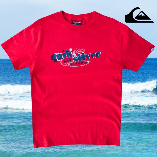 クイックシルバー ロゴ Tシャツ（レッド）/Quiksilver Logo T-shirt 