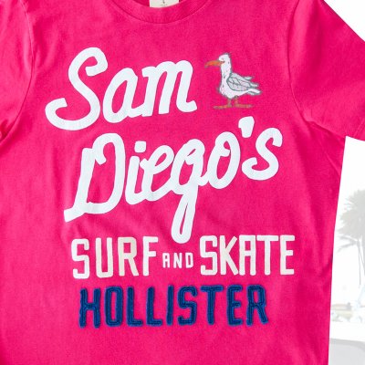 画像2: ホリスター 半袖 Tシャツ ピンクL/Hollister Short Sleeve T-Shirt Sam Diego's SURF AND SKATE HOLLISTER