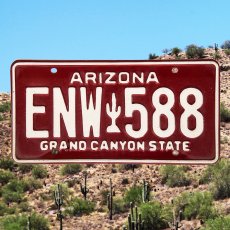 画像1: アメリカ アリゾナ州 ナンバープレート・グランドキャニオンステイト ライセンスプレート/ARIZONA GRAND CANYON STATE License Plate (1)