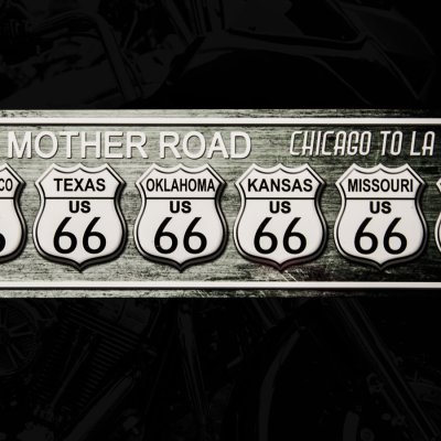画像2: ルート66 メタルサイン シカゴからLAまで8州/Metal Sign Route 66 The MOTHER ROAD CHICAGO TO LA