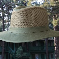 画像2: メッシュクラウン サファリ ハット（オリーブ）/Mesh Crown Safari Hat(Olive) (2)