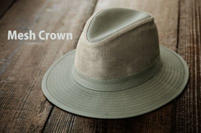 画像3: メッシュクラウン サファリ ハット（オリーブ）/Mesh Crown Safari Hat(Olive)