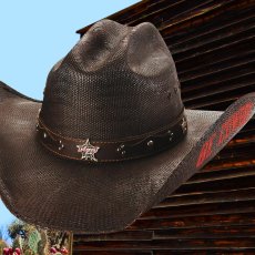 画像2: PBR プロフェッショナル ブルライダース BE COWBOY ストロー カウボーイ ハット（チョコレートブラウン）/PBR Cowboy Hat(Chocolate) (2)
