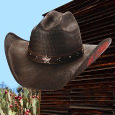 画像1: PBR プロフェッショナル ブルライダース BE COWBOY ストロー カウボーイ ハット（チョコレートブラウン）/PBR Cowboy Hat(Chocolate) (1)