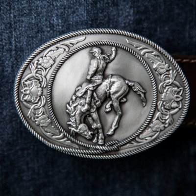 画像1: ブロンコライダー ベルト バックル/Western Belt Buckle Bronco Rider