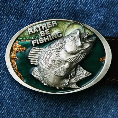 画像1: フィッシング ベルト バックル（バス）/Fishing Belt Buckle(Bass)