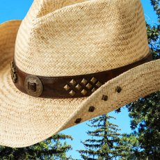 画像2: ウェスタン ストローハット スタッズ（ナチュラル）/Western Straw Hat(Natural) (2)