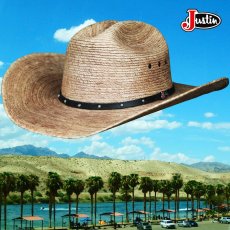 画像3: ジャスティン パームストロー カウボーイハット（ナチュラル）大きいサイズあり/Justin Western Straw Cowboy Hat(Natural) (3)