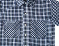 画像3: カーハート 半袖シャツ（ネイビー）/Carhartt Plaid Shortsleeve Shirt(Navy) (3)