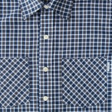 画像2: カーハート 半袖シャツ（ネイビー）/Carhartt Plaid Shortsleeve Shirt(Navy) (2)