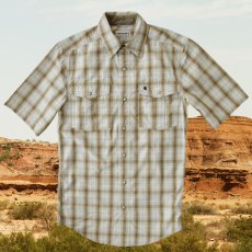 画像3: カーハート 半袖 スナップフロント シャツ（ライトブラウン）S/Carhartt Short Sleeve Shirt (3)
