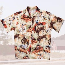 画像2: カリフォルニア トロピック USA キャンプシャツ（カウボーイ・ホース）S/California Tropic Camp Shirt (2)